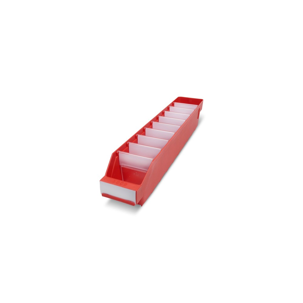 Produktabbildung Nr. 1: Bacs de rayonnage avec fenêtre de visualisation, l x P 90 x 500 mm, rouge