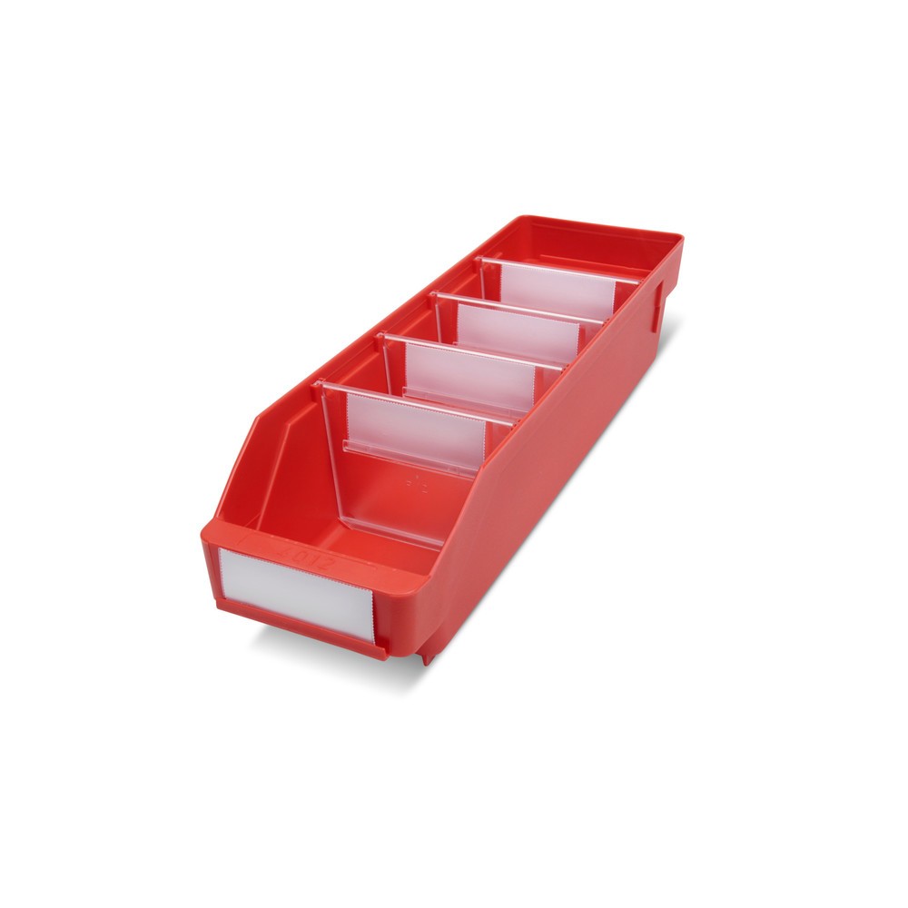 Illustration du produit: Bacs de rayonnage avec fenêtre de visualisation, l x P 120 x 400 mm, rouge
