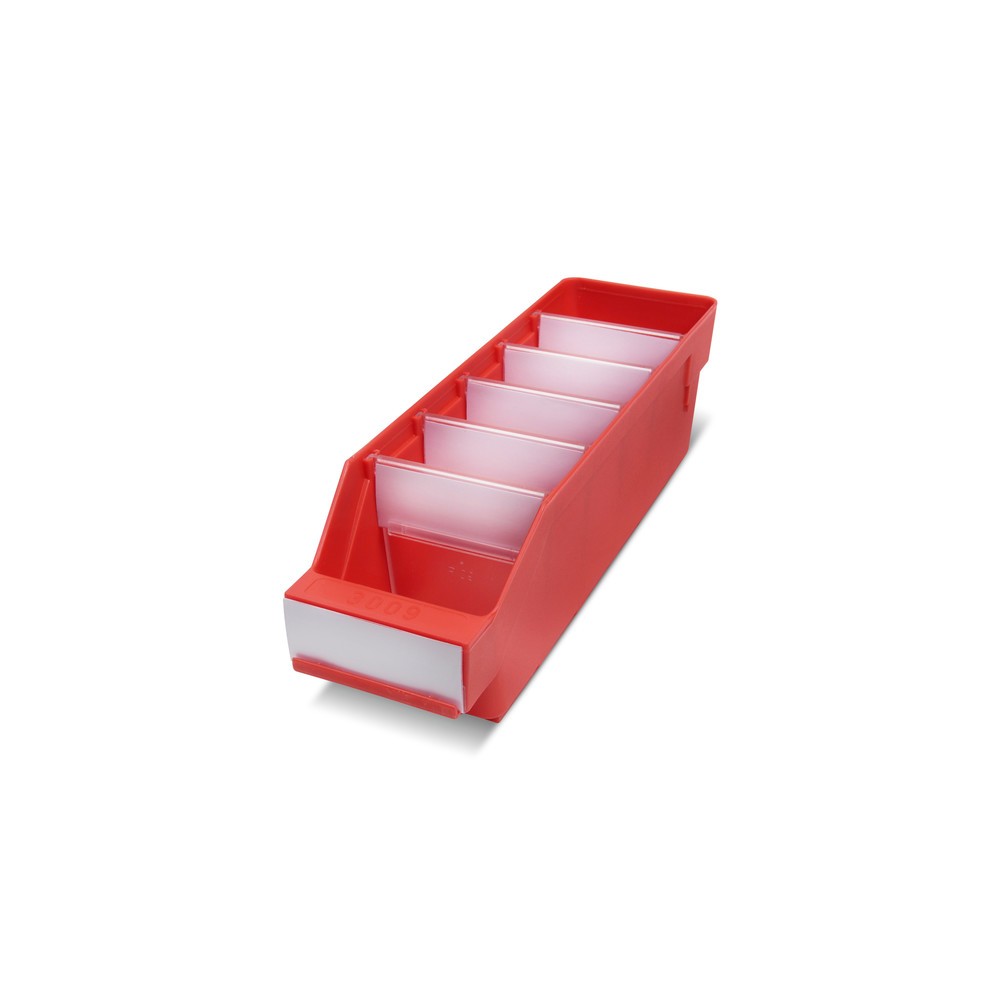 Illustration du produit: Bacs de rayonnage avec fenêtre de visualisation, l x P 90 x 300 mm, rouge