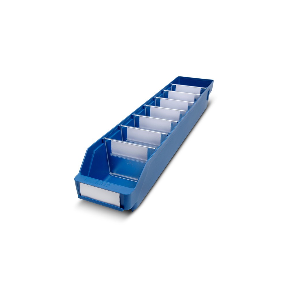 Produktabbildung Nr. 1: Bacs de rayonnage avec fenêtre de visualisation, l x P 120 x 600 mm, bleu