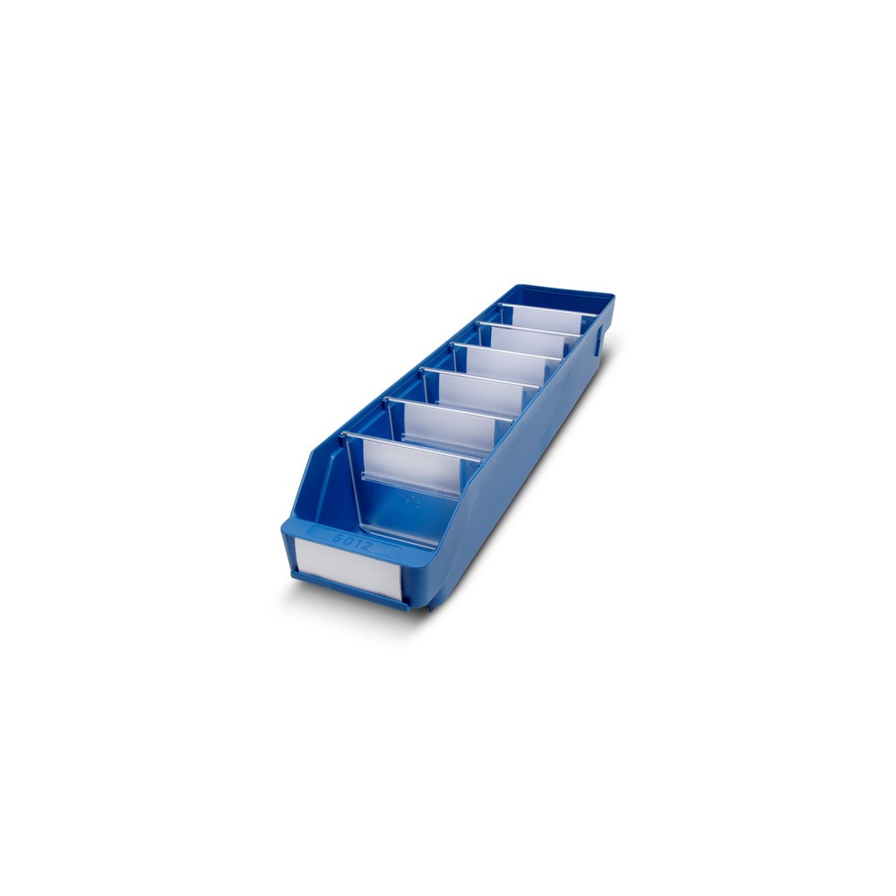 Produktabbildung Nr. 1: Bacs de rayonnage avec fenêtre de visualisation, l x P 120 x 500 mm, bleu