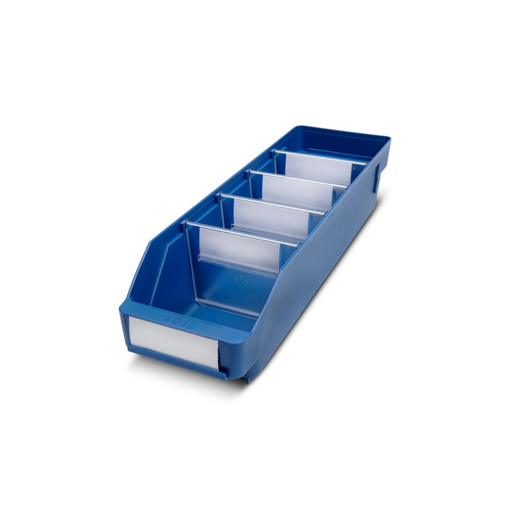 Illustration du produit: Bacs de rayonnage avec fenêtre de visualisation, l x P 120 x 400 mm, bleu