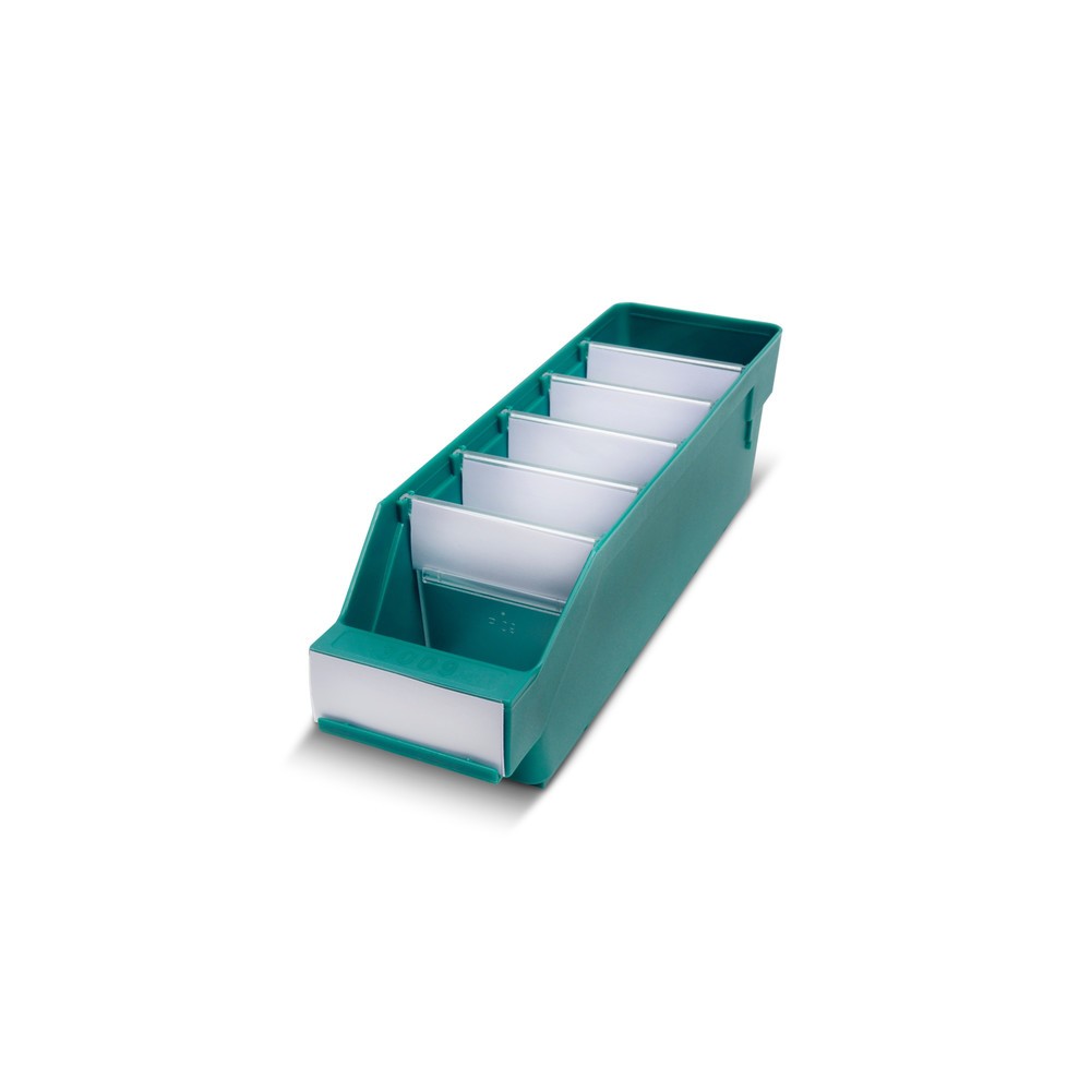 Produktabbildung Nr. 1: Bacs de rayonnage avec fenêtre de visualisation, l x P 90 x 300 mm, vert