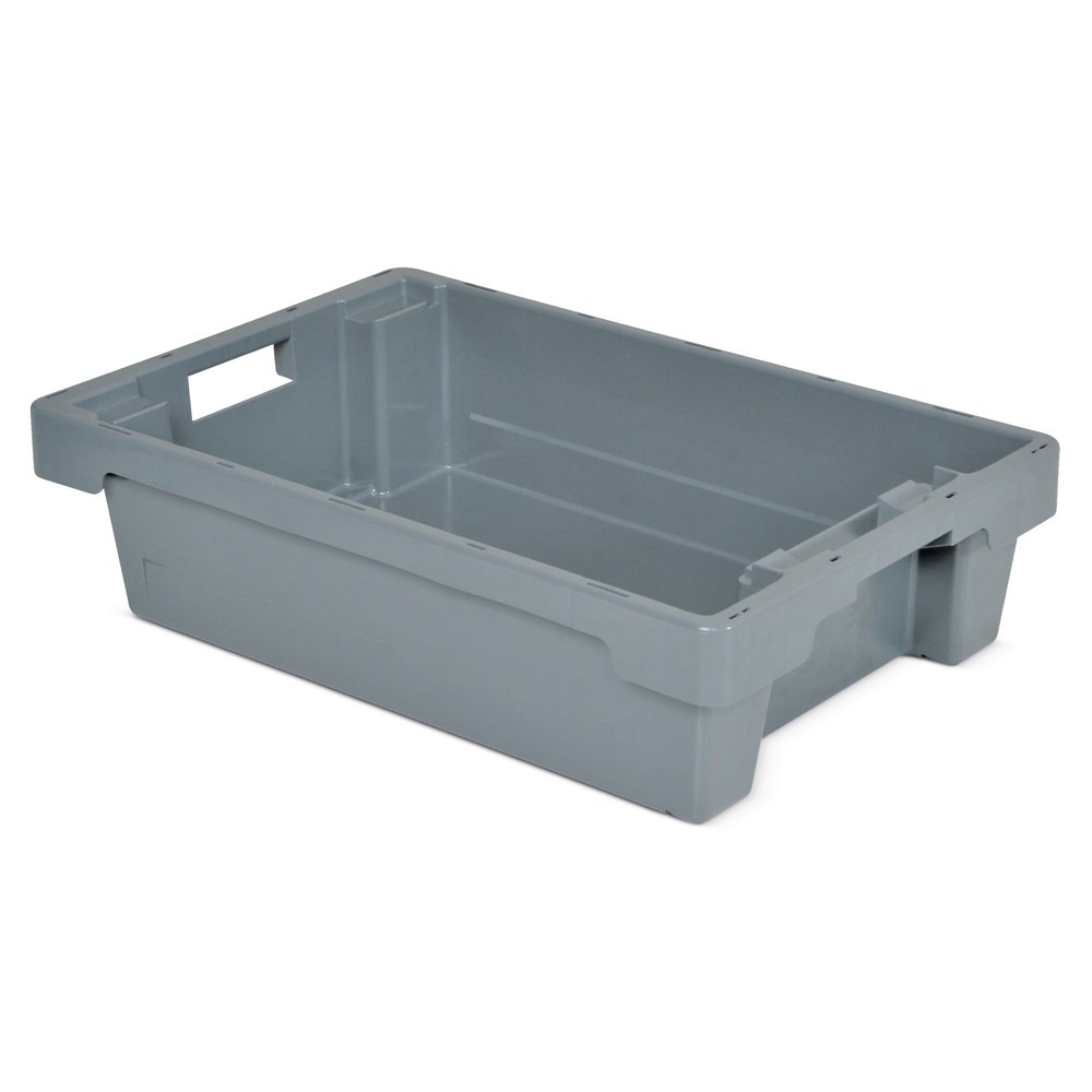 Produktabbildung Nr. 1: Bacs emboîtables et empilables, parois + fond fermés, 25 litres, gris