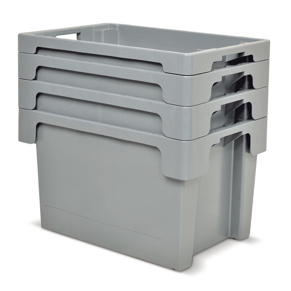 Produktabbildung Nr. 2: Bacs emboîtables et empilables, parois + fond fermés, 70 litres, blanc