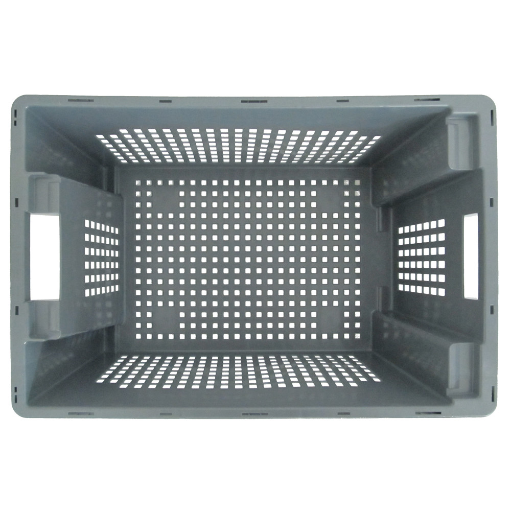Produktabbildung Nr. 4: Bacs emboîtables et empilables, parois + fond perforés, 70 litres, gris