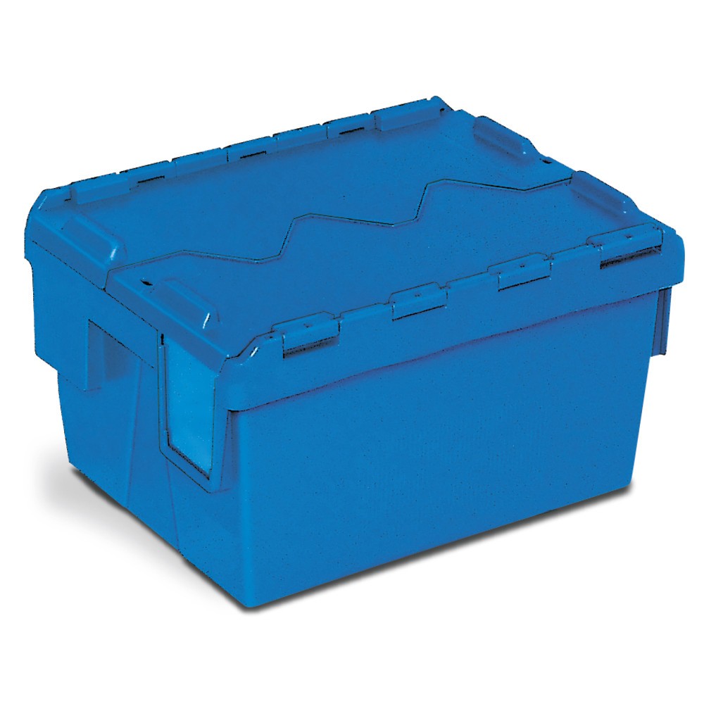 Produktabbildung Nr. 3: Bacs empilables réutilisables en polypropylène, avec cartouche à étiquette, 22 litres
