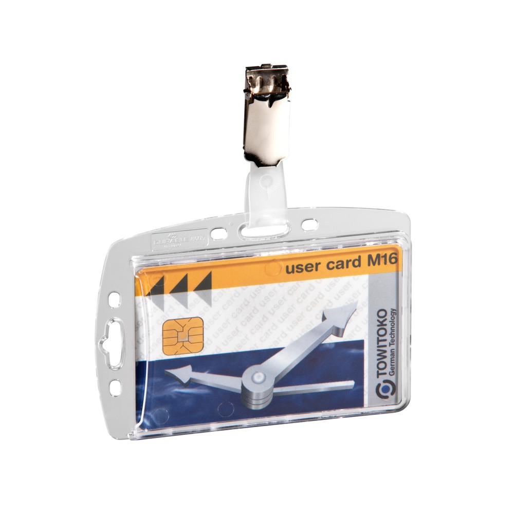 Produktabbildung Nr. 1: Badge porte-carte DURABLE pour 1 carte d’entreprise, avec clip