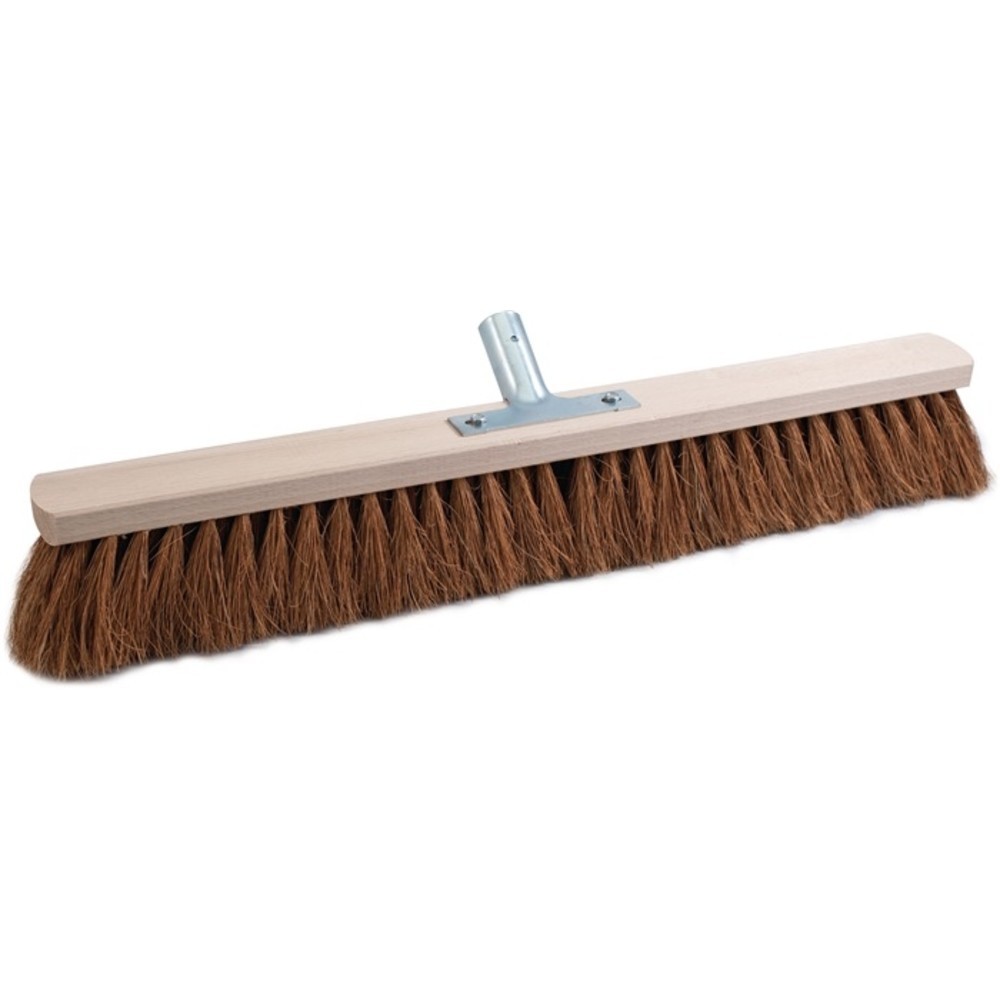 N° de l'image du produit 2 : Balais coco longueur 600 mm avec sup. de manche métallique bois plat SOREX