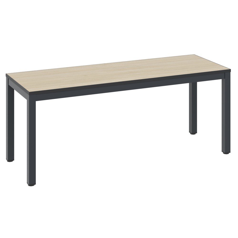 Illustration du produit: Banc pour vestiaire C+P Basic Plus, longueur 1 000 mm, gris-noir / chêne Sereno