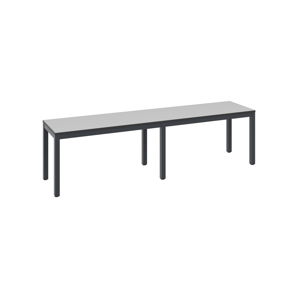 Illustration du produit: Banc pour vestiaire C+P Basic Plus, longueur 1 500 mm, gris-noir / gris-argent