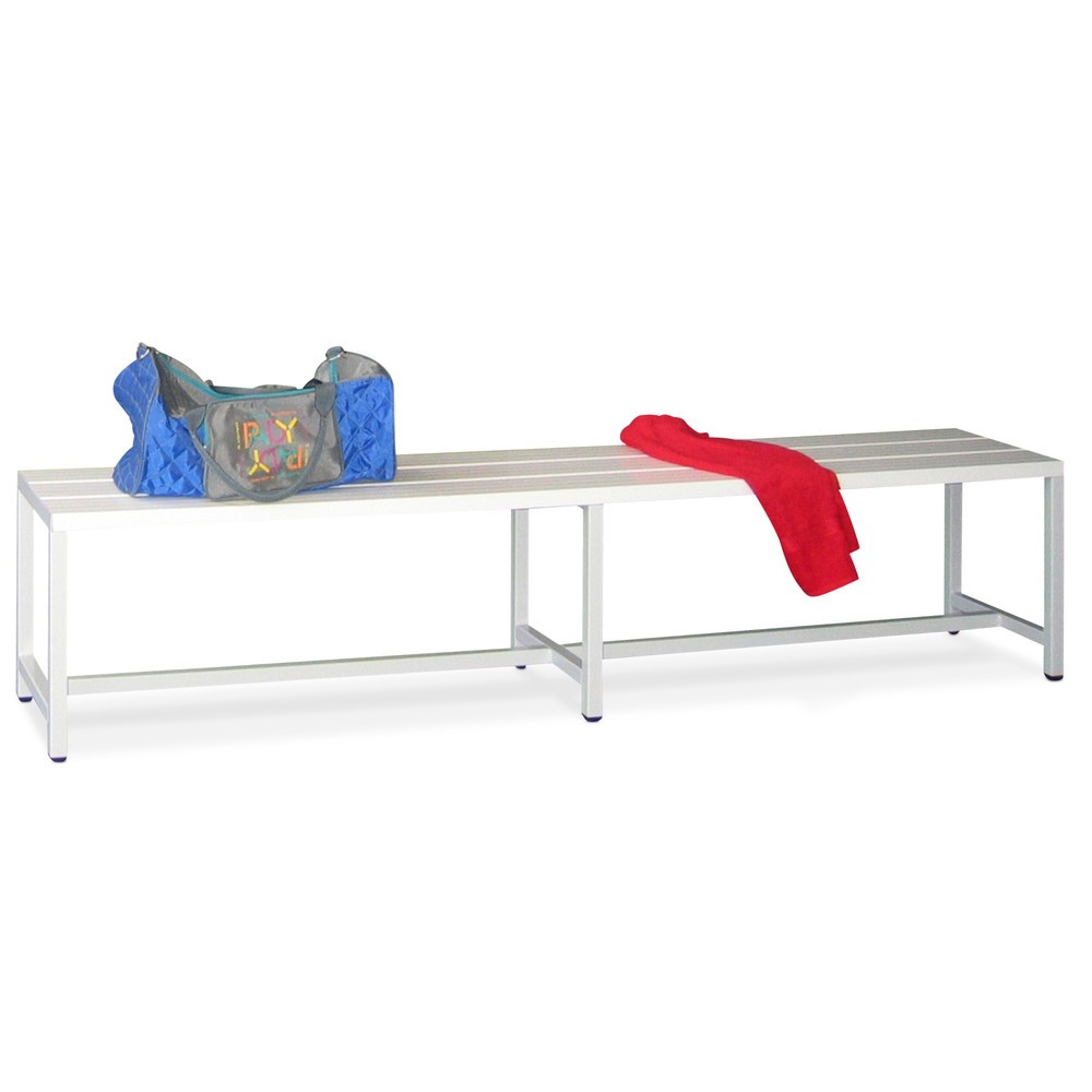 Produktabbildung Nr. 1: Banc pour vestiaire PAVOY, longueur 2 000 mm, sans porte-chaussure, gris clair