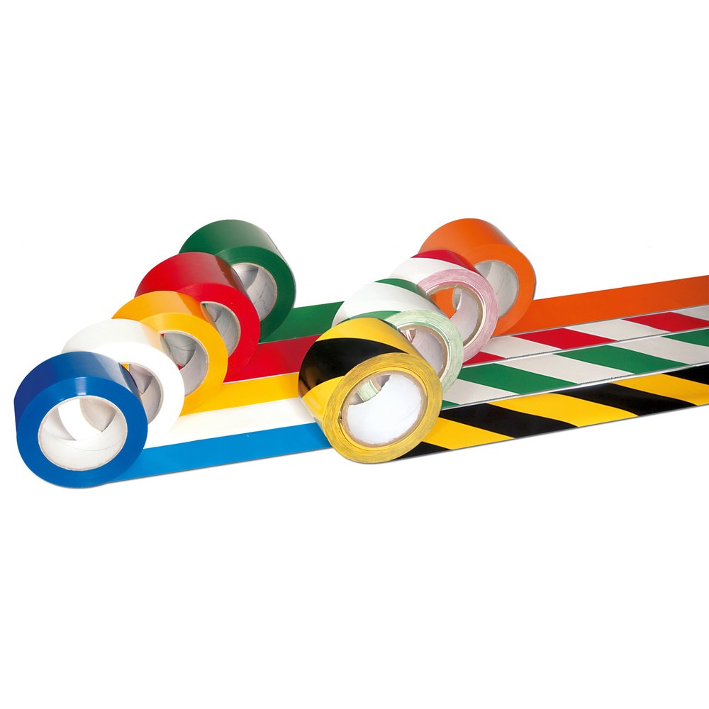 Illustration du produit: Bande de marquage au sol PROline-tape, autocollante, largeur de bande 50 mm, blanche, 2 pces/unité de vente