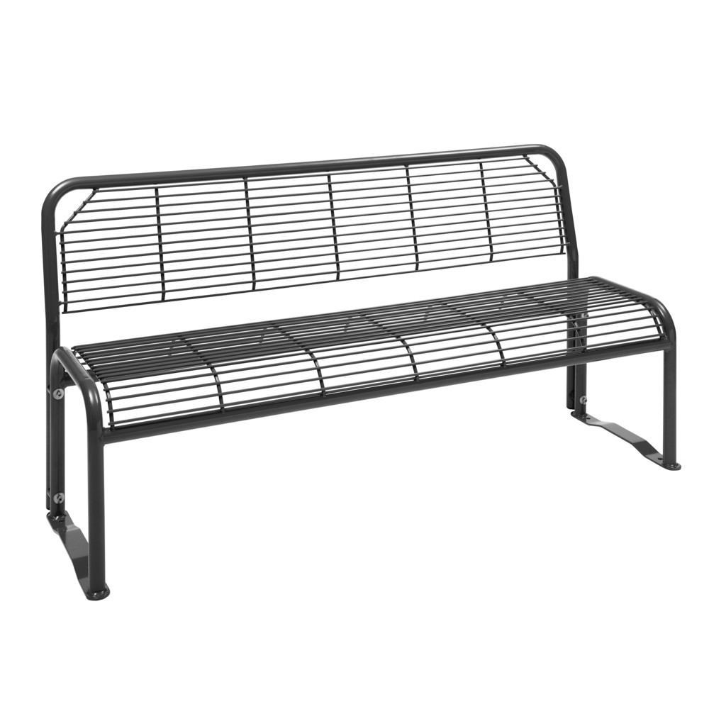Produktabbildung Nr. 4: Banquette en treillis métallique Apollo, avec dossier, rouge rubis