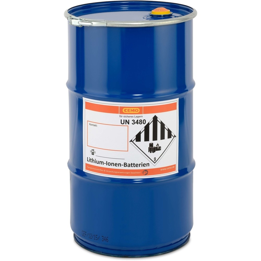 Illustration du produit: Baril de sécurité sans fil CEMO, homologation ONU, 60 litres