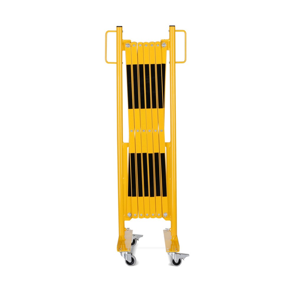 Produktabbildung Nr. 1: Barrière extensible dancop, roues des deux côtés, largeur 3 600 mm, noir/jaune