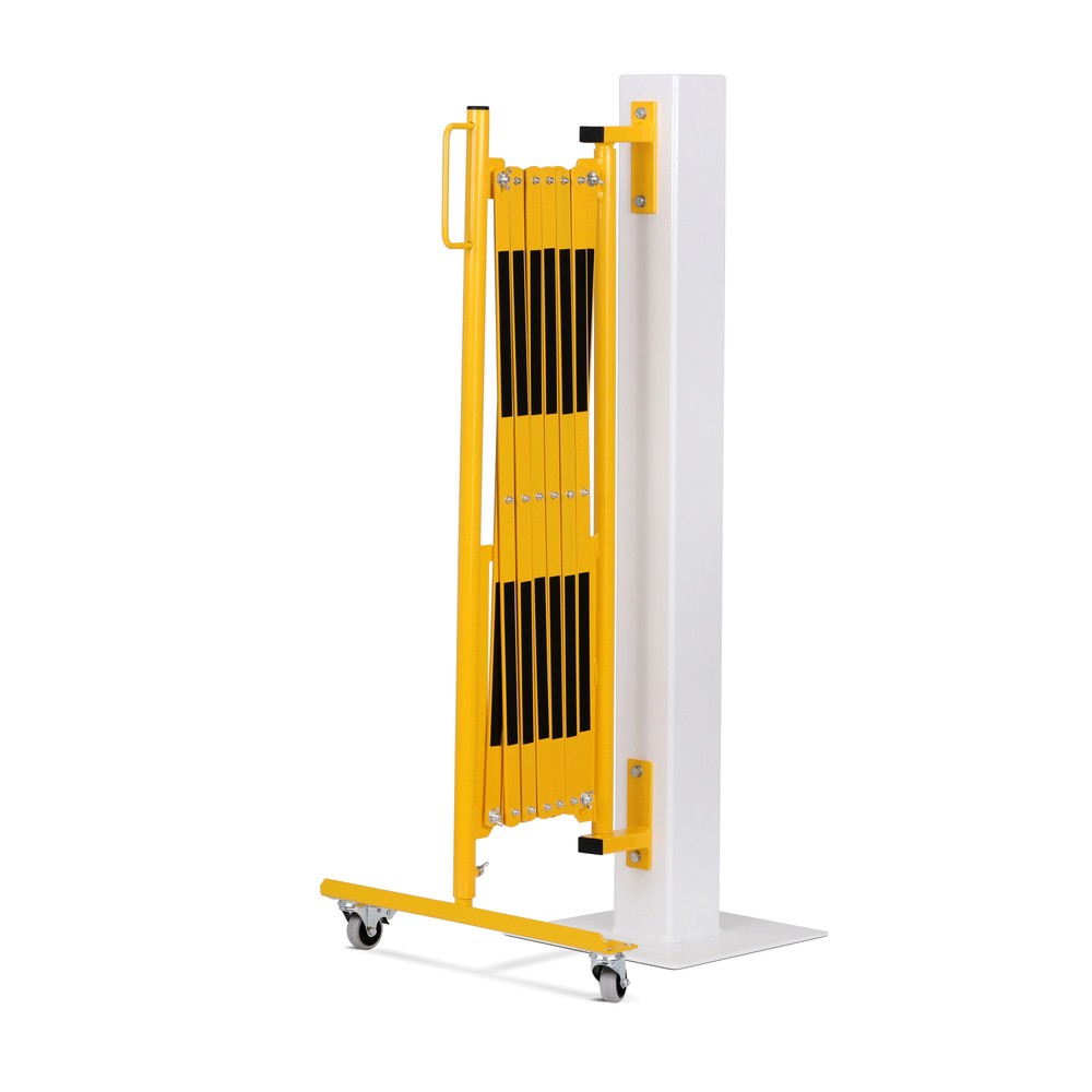Produktabbildung Nr. 4: Barrière extensible dancop, roues d'un côté, montage mural, largeur 3 600 mm, noir/jaune