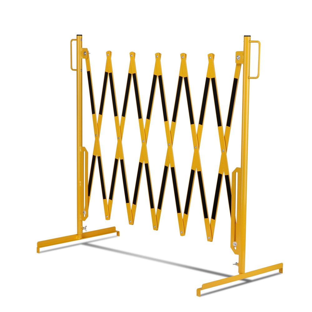 Produktabbildung Nr. 6: Barrière extensible dancop, pied des deux côtés, largeur 3 600 mm, noir/jaune