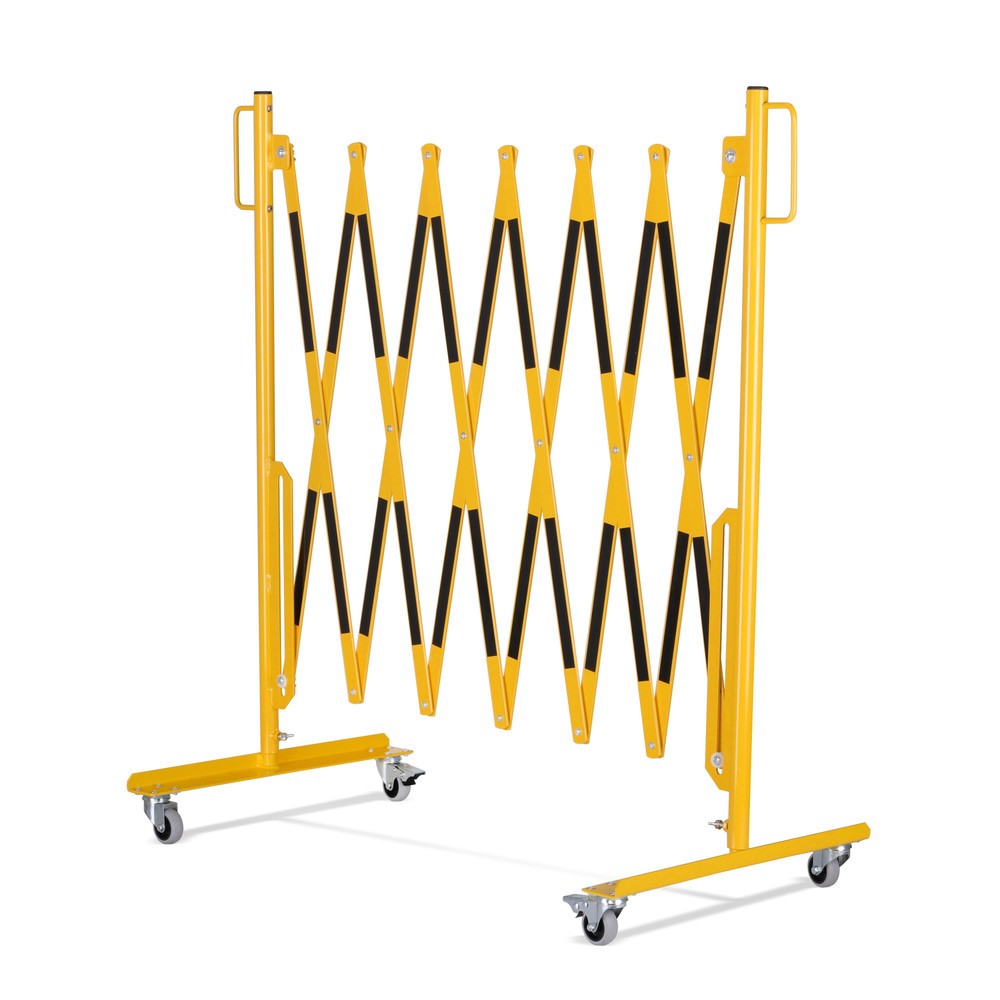 Produktabbildung Nr. 6: Barrière extensible dancop, roues des deux côtés, largeur 3 600 mm, noir/jaune