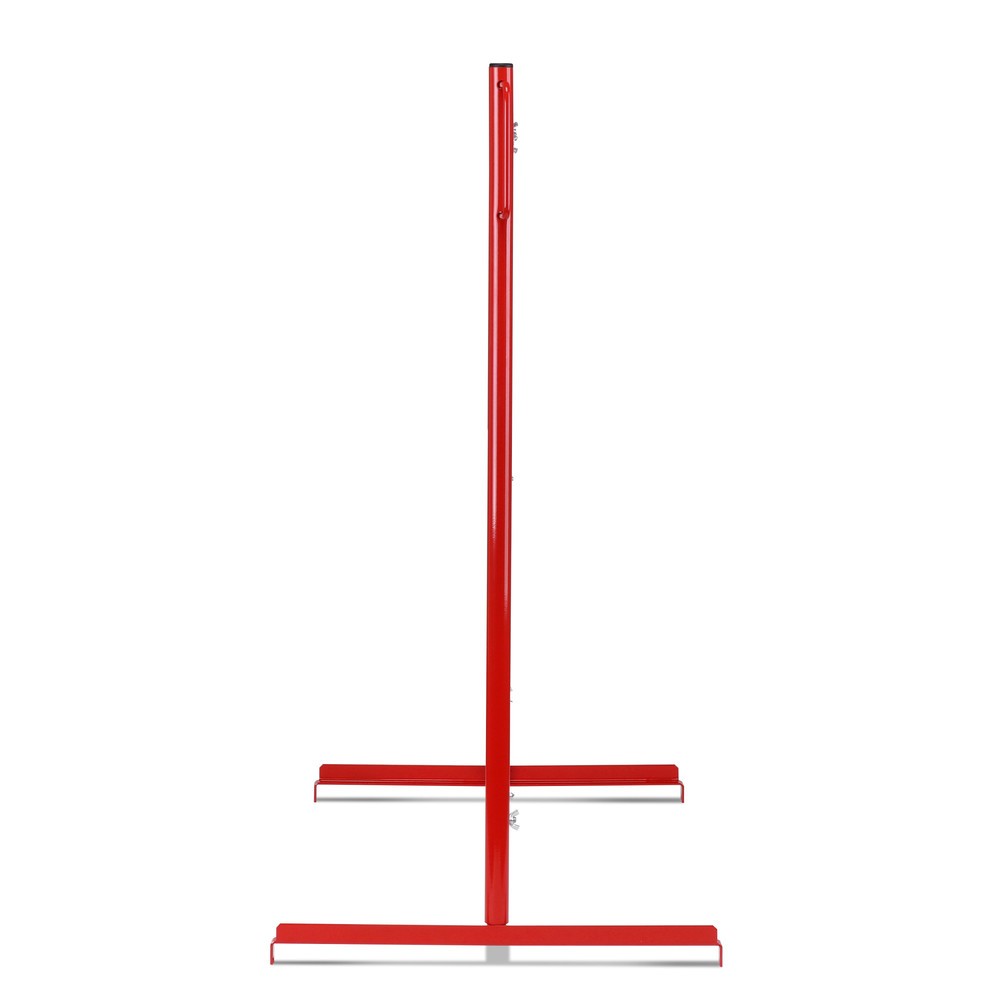 N° de l'image du produit 7 : Barrière extensible dancop, pied des deux côtés, largeur 4 000 mm, rouge/blanc