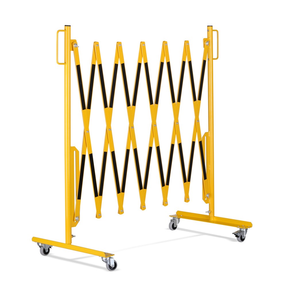 Produktabbildung Nr. 8: Barrière extensible dancop, roues des deux côtés, largeur 3 600 mm, noir/jaune