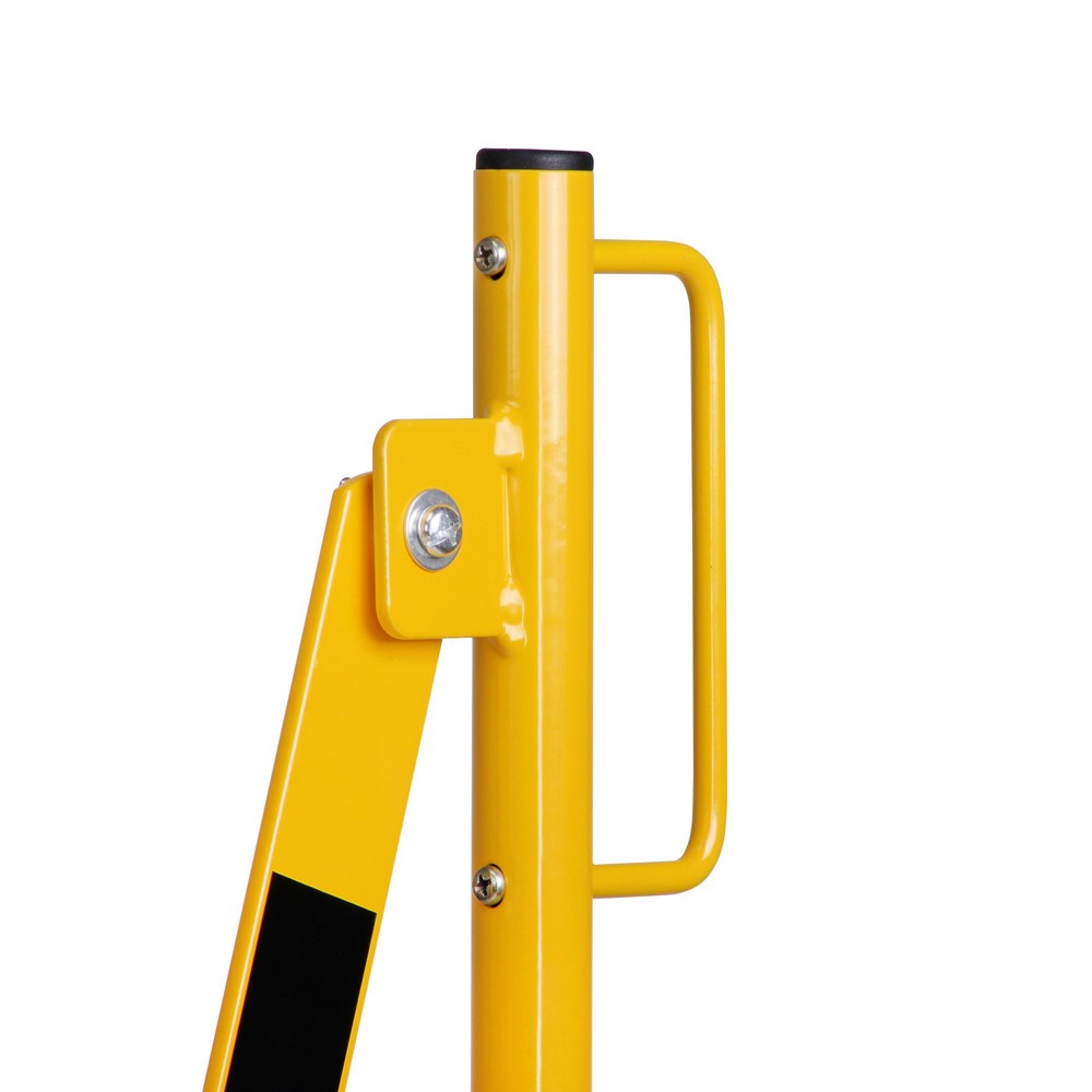 Produktabbildung Nr. 9: Barrière extensible dancop, roues d'un côté, montage mural, largeur 4 000 mm, noir/jaune