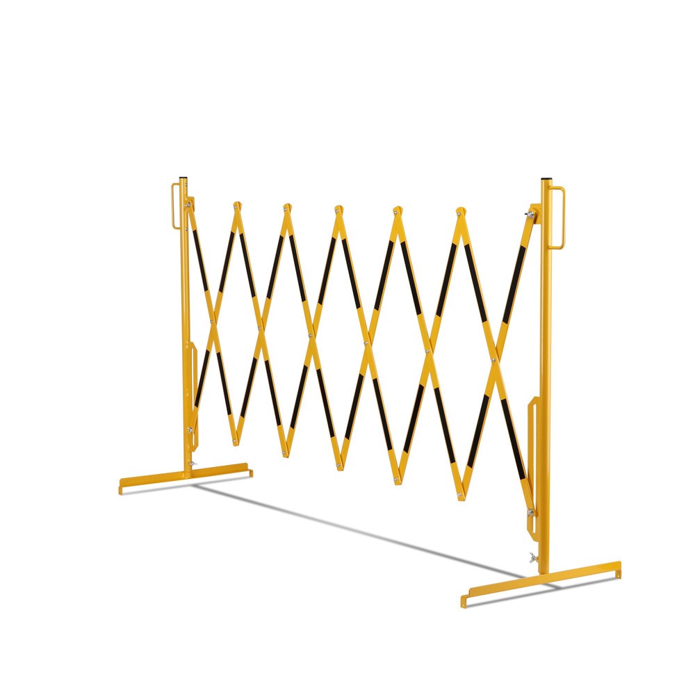 Produktabbildung Nr. 11: Barrière extensible dancop, pied des deux côtés, largeur 3 600 mm, noir/jaune