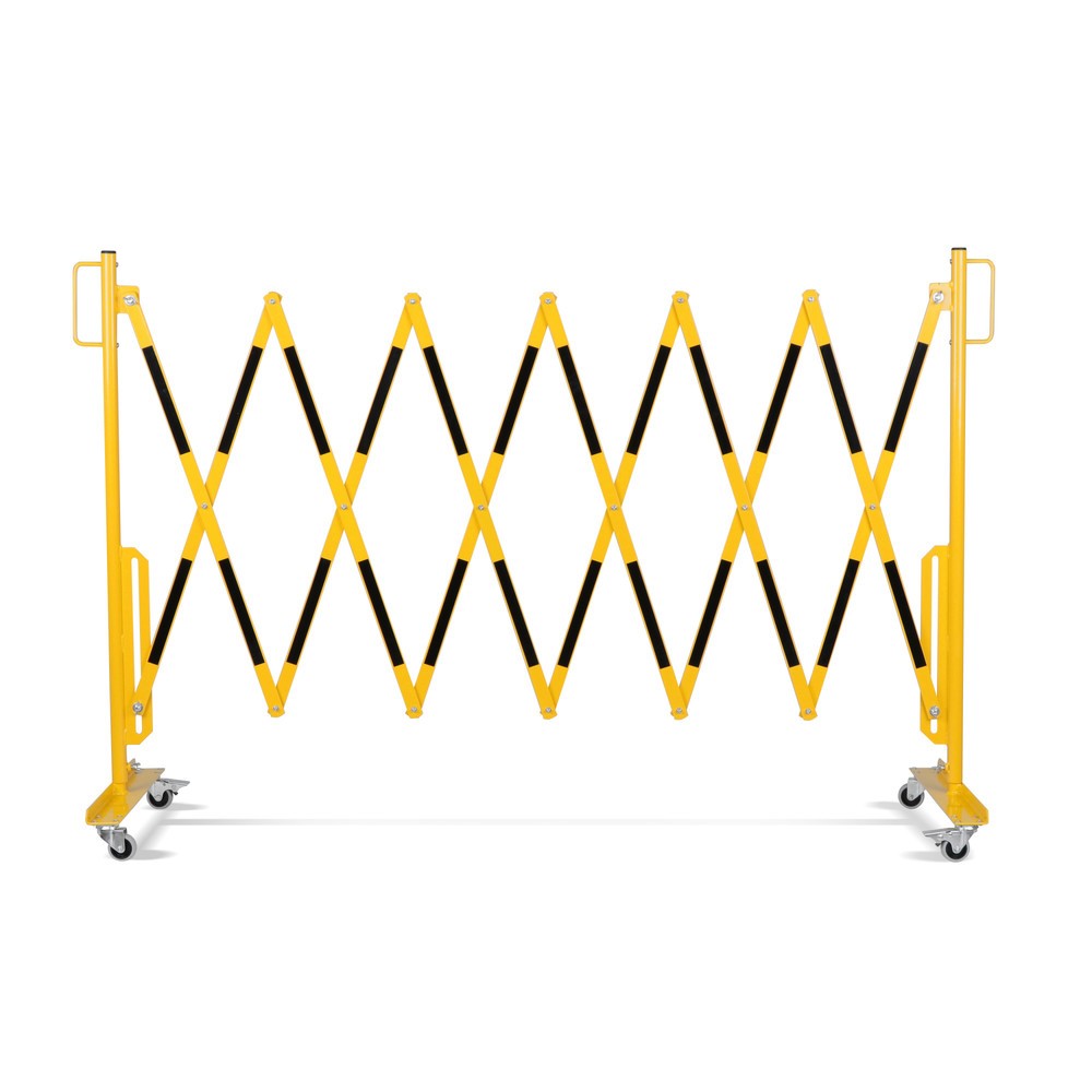 Produktabbildung Nr. 11: Barrière extensible dancop, roues des deux côtés, largeur 3 600 mm, noir/jaune