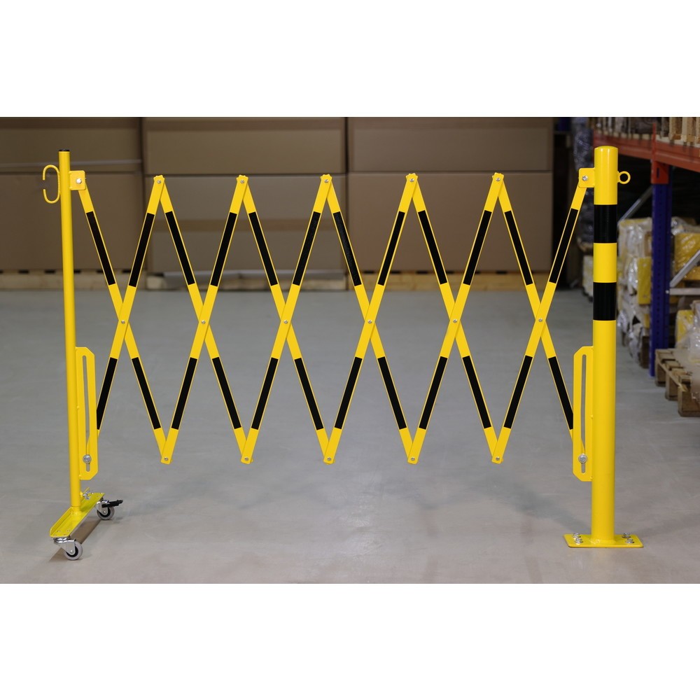 Produktabbildung Nr. 4: Barrière extensible dancop avec potelets, Ø 60 mm, largeur 3 600 mm, noir/jaune