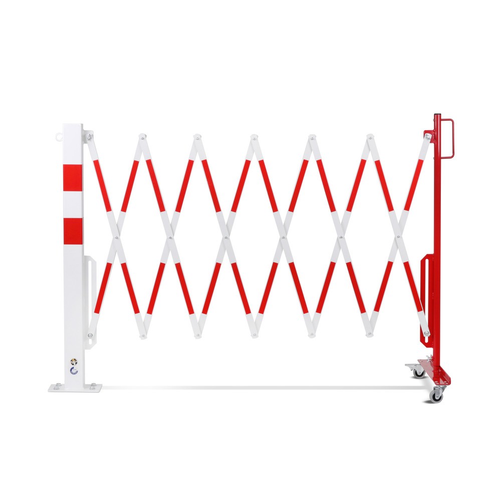 Produktabbildung Nr. 11: Barrière extensible dancop avec potelets, 70 x 70 mm, largeur 3 600, rouge/blanc