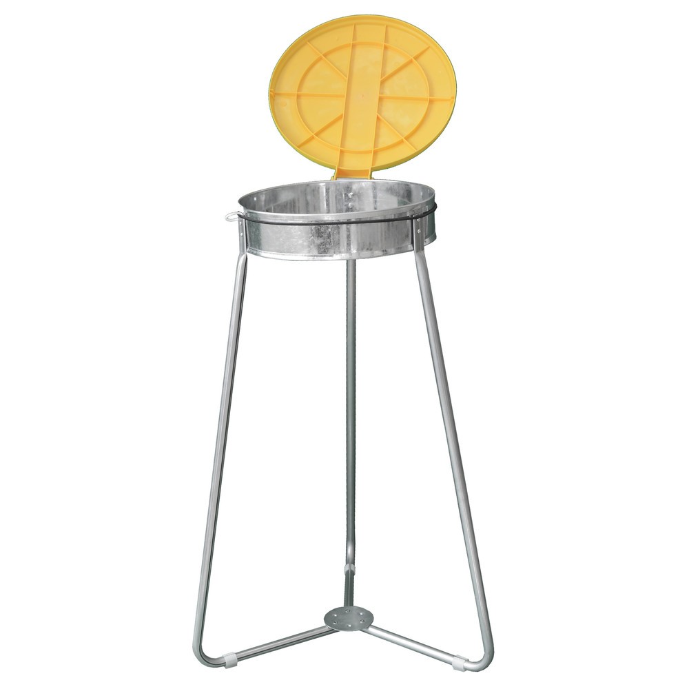 Produktabbildung Nr. 2: Bâti porte-sac poubelle HEMMDAL, jaune – jusqu’à 120 L – avec couvercle en plastique