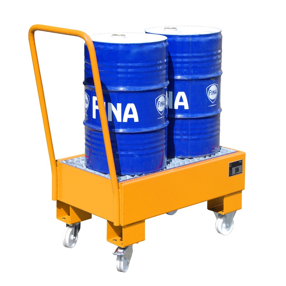Bauer® Auffangwanne aus Stahlblech, verfahrbar