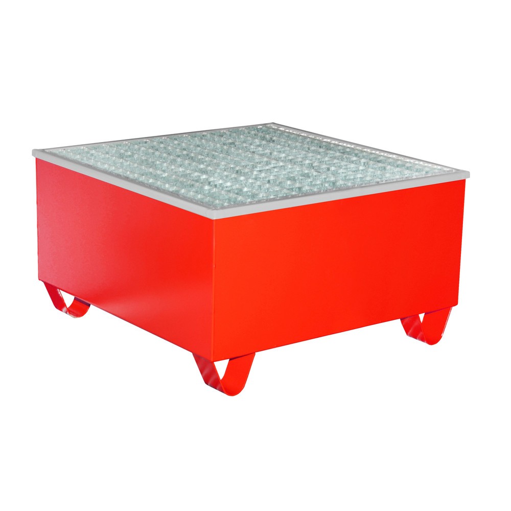 Produktabbildung: Bauer® Auffangwanne AW-1/PE, lackiert, Feuerrot
