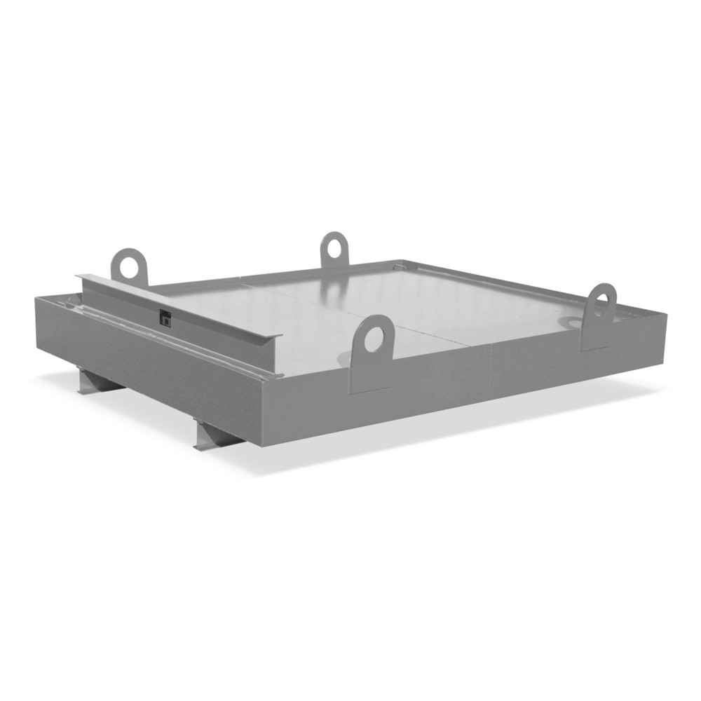 Produktabbildung Nr. 1: Bauer® Bac collecteur pour conteneur, H x l x P 560 x 2 300 x 2 027 mm, contenance 880 l, gris souris