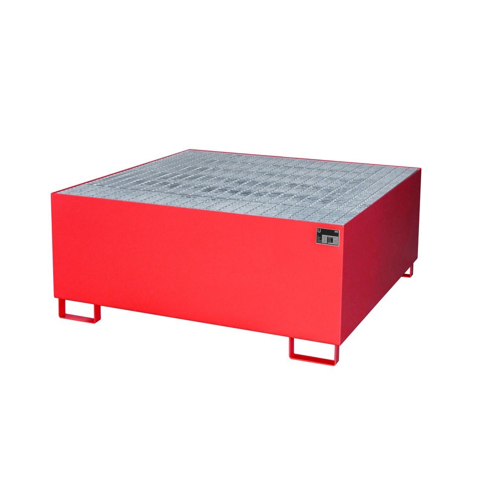 Produktabbildung Nr. 2: Bauer® Bac de rétention en acier pour 1 cuve KTC/IBC, rouge feu