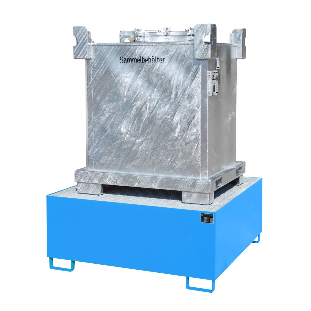 Produktabbildung Nr. 2: Bauer® Bac de rétention en acier pour 1 cuve KTC/IBC, bleu clair