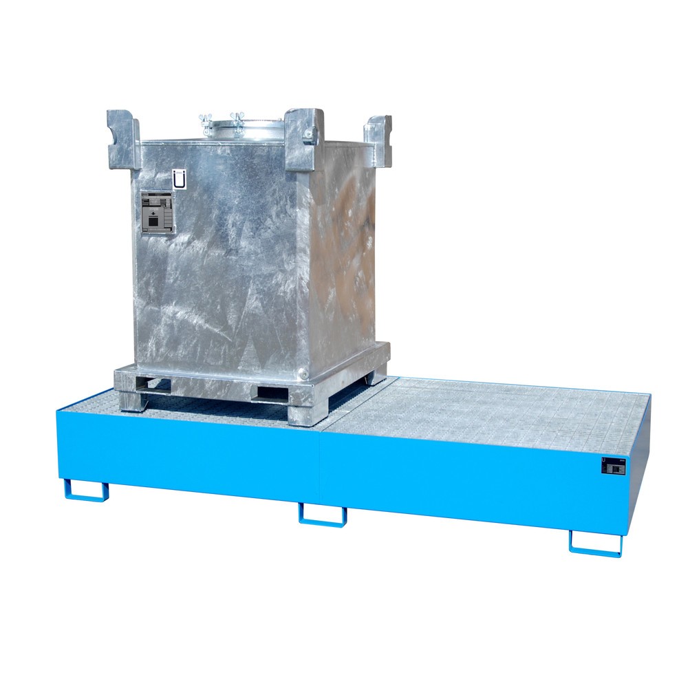 Produktabbildung Nr. 2: Bauer® Bac de rétention en acier pour 2 cuves KTC/IBC, bleu clair