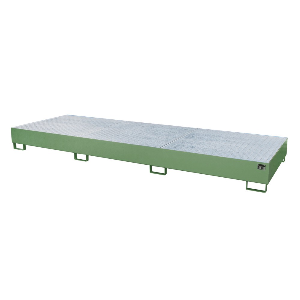 Produktabbildung Nr. 2: Bauer® Bac de rétention en acier pour 3 cuves KTC/IBC, vert réséda