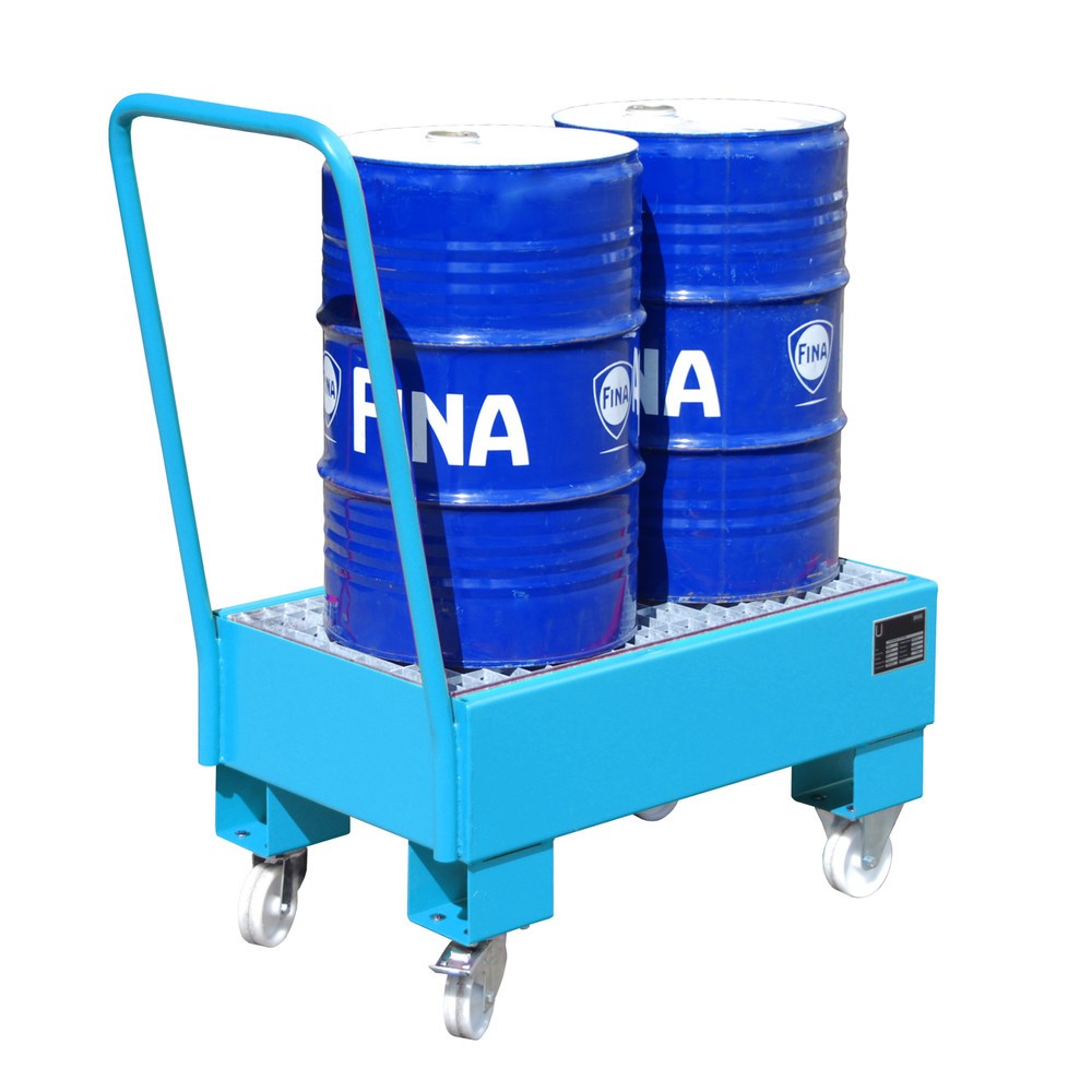 Produktabbildung Nr. 2: Bauer® Bac de rétention, mobile, 2x 60 l debout, contenance 61 l, bleu clair