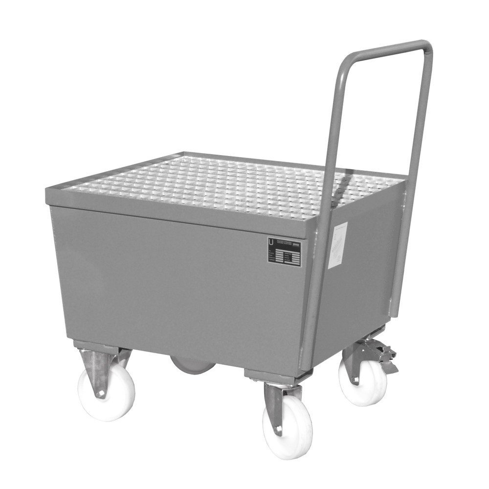Illustration du produit: Bauer® Bac de rétention, mobile, 1x 200 l debout, contenance 215 l, gris souris