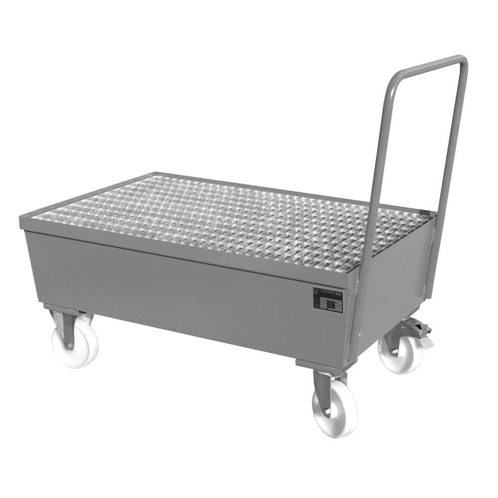 Illustration du produit: Bauer® Bac de rétention, mobile, 2x 200 l debout, contenance 225 l, gris souris
