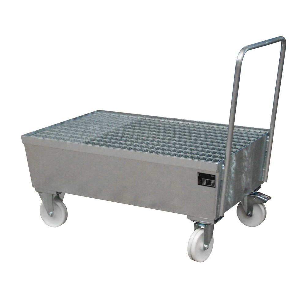Illustration du produit: Bauer® Bac de rétention, mobile, 2x 200 l debout, contenance 225 l, galvanisé à chaud