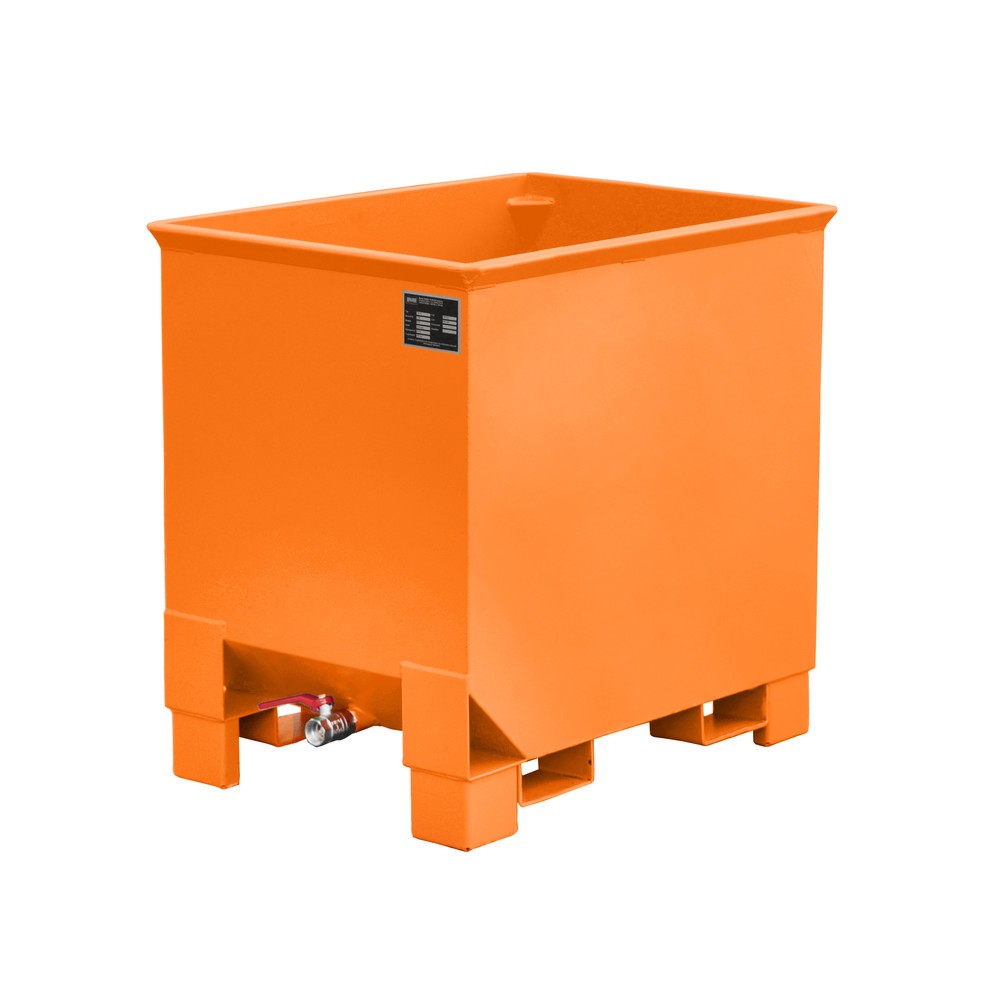 Illustration du produit: Bauer® Bacs à copeaux empilables pour trains de remorques, peints, volume 0,3 m³, RAL 2000 orangé jaune