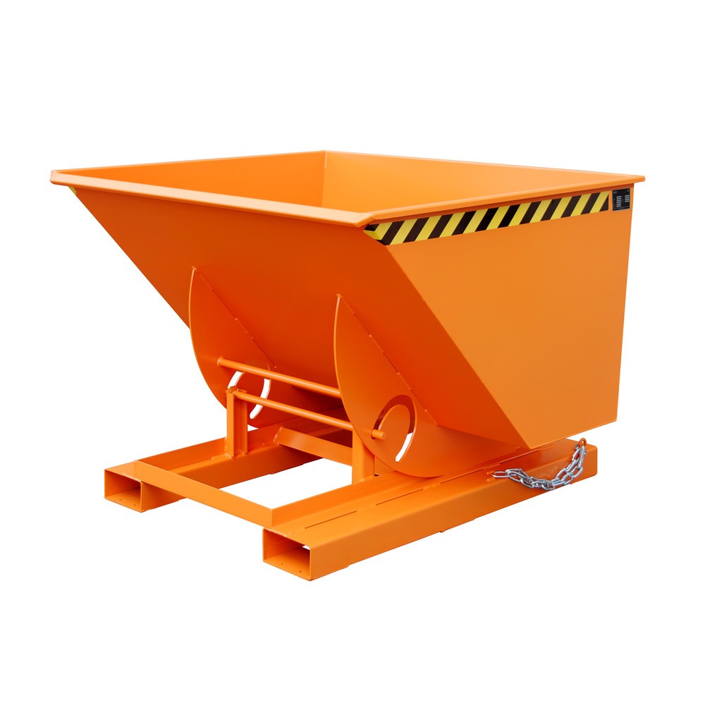 Produktabbildung Nr. 1: Bauer® Benne basculante avec mécanisme d'aide au basculement, capacité de charge 1 000 kg, peint, volume 1 m³, RAL 2000 orangé jaune