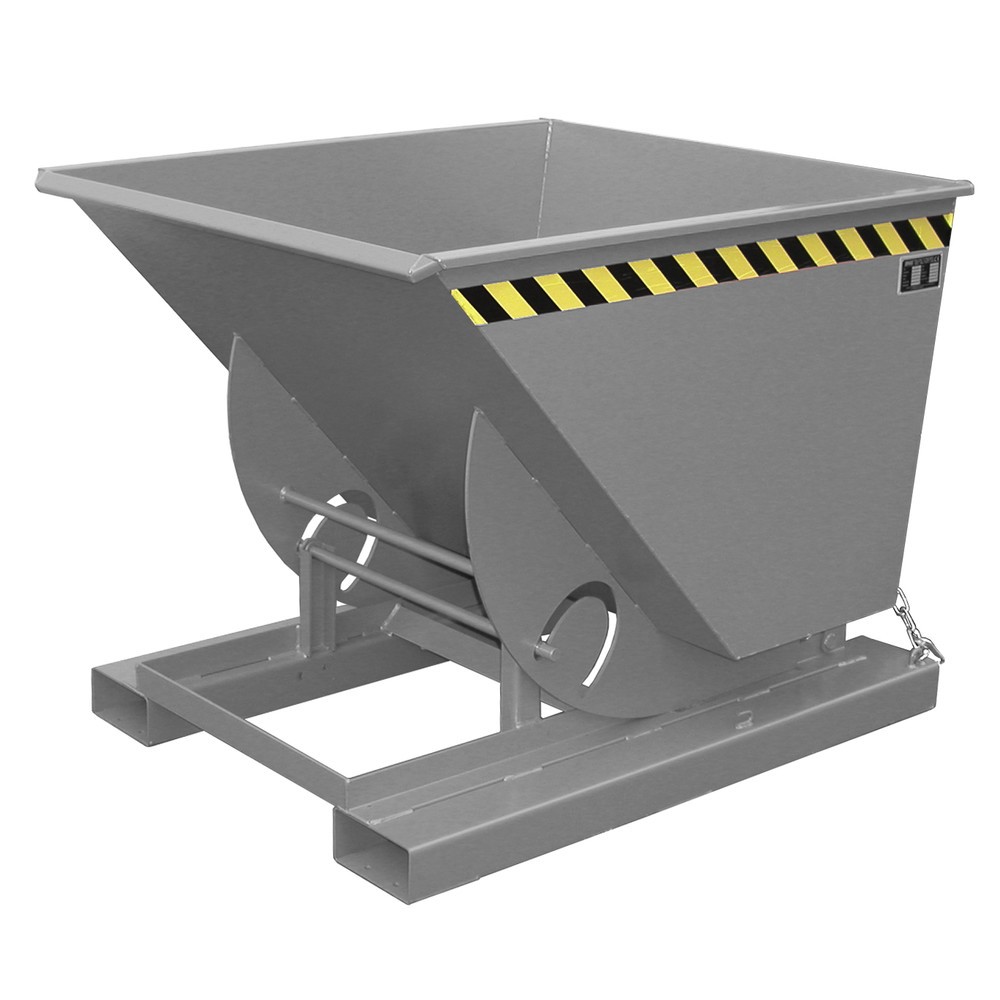 Produktabbildung Nr. 1: Bauer® Benne basculante avec mécanisme d'aide au basculement, capacité de charge 1 000 kg, peint, volume 0,75 m³, RAL 7005 gris souris