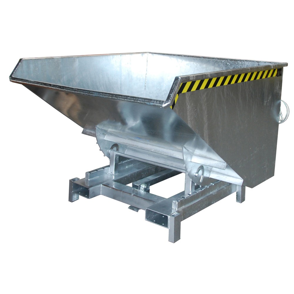 Produktabbildung Nr. 1: Bauer® Benne basculante pour charges lourdes, capacité de charge 4 000 kg, galvanisée, volume 2,1 m³