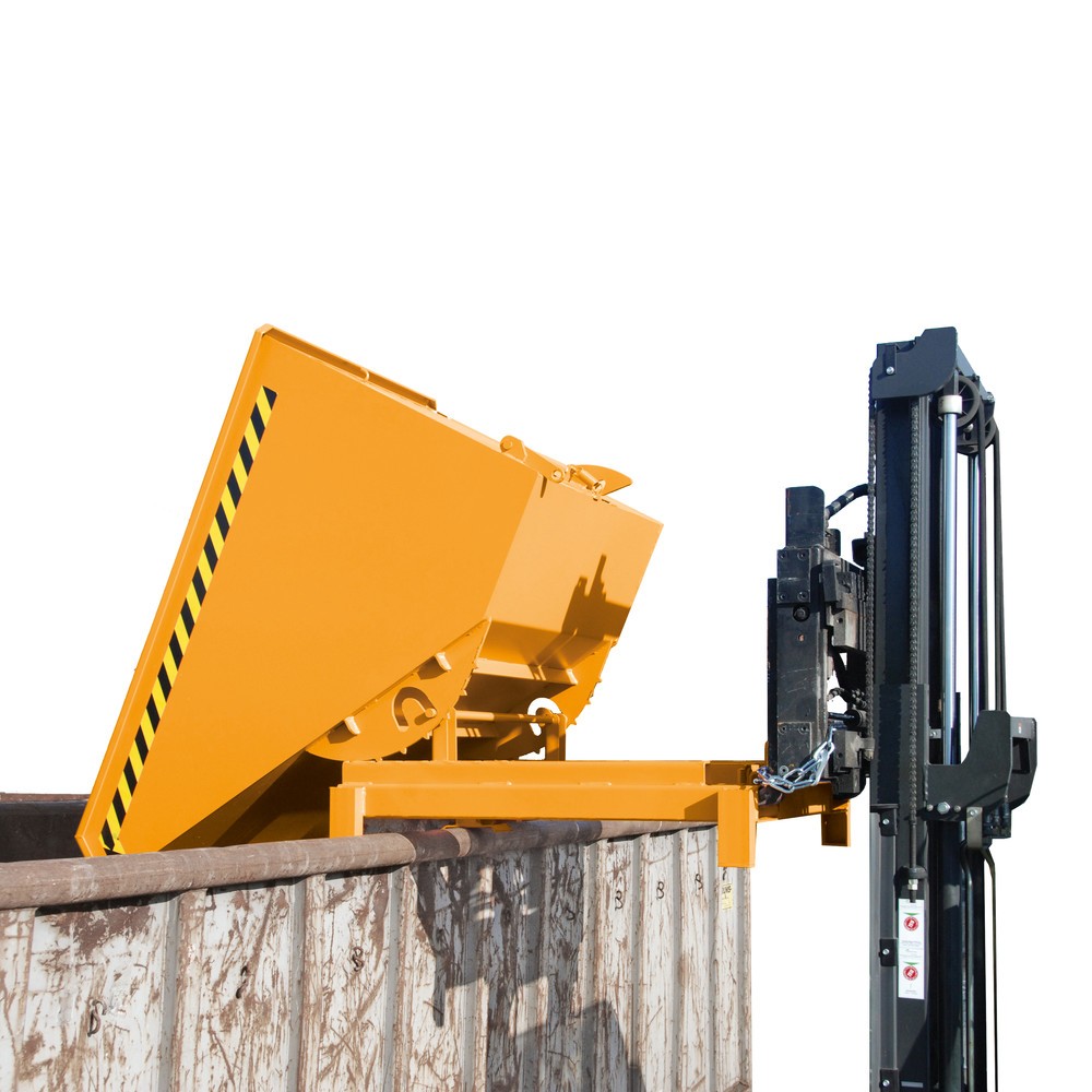 Produktabbildung Nr. 4: Bauer® Benne basculante pour charges lourdes, capacité de charge 4 000 kg, peint, volume 0,9 m³, RAL 6011 vert réséda