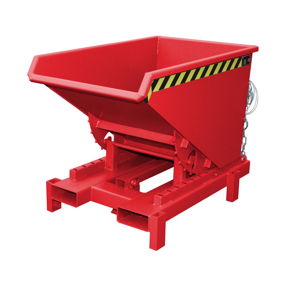 Produktabbildung Nr. 1: Bauer® Benne basculante pour charges lourdes, capacité de charge 4 000 kg, peint, volume 0,3 m³, RAL 3000 rouge feu