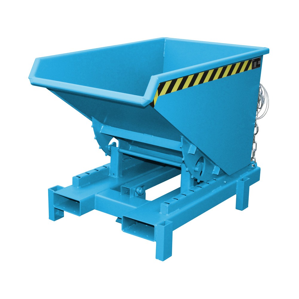 Produktabbildung Nr. 1: Bauer® Benne basculante pour charges lourdes, capacité de charge 4 000 kg, peint, volume 0,3 m³, RAL 5012 bleu clair