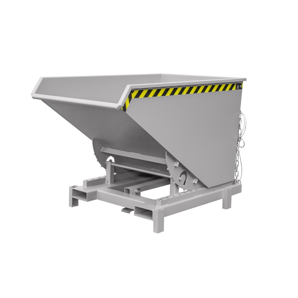 Produktabbildung Nr. 1: Bauer® Benne basculante pour charges lourdes, capacité de charge 4 000 kg, peint, volume 1,2 m³, RAL 7005 gris souris